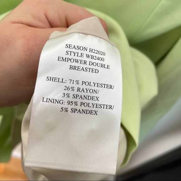 WILDFANG Empower Double Breasted Oversized Blazer Celadon Green {YY50} - Picture 6 of 6